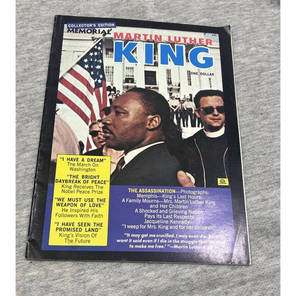 Martin Luther King Memorial Collector's Edition Magazine  Paperback - Picture 1 of 9